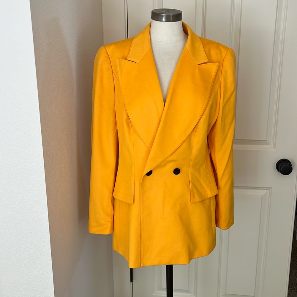 Never worn soft suede blazer by Escada two buttons in front size 12